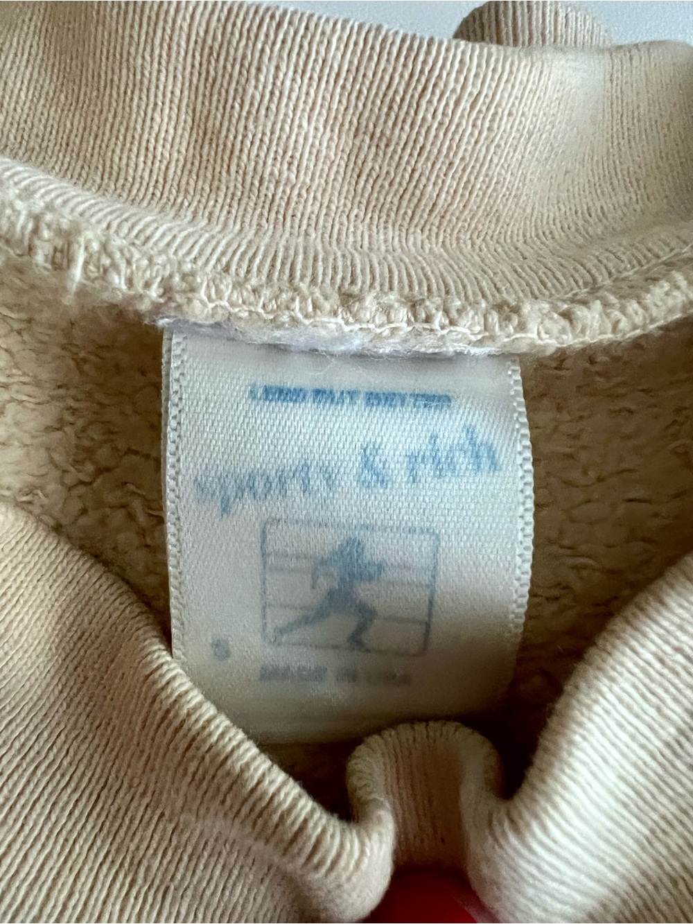 Sporty & Rich Wellness Pullover Sweatshirt Crew Neck Cream Women's Size Small - Picture 9 of 11
